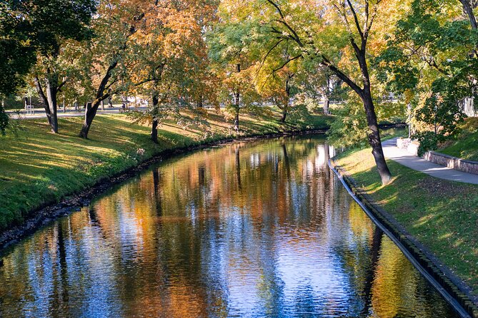 Discover Riga Bike Tour - Kronvalda Park, the canal, and the Freedom Monument