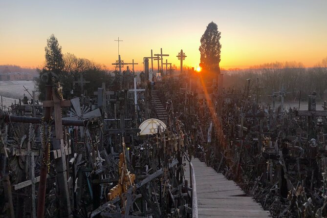 Sunrise at the Hill of Crosses - 2 countries in 1 day - Crossing into Lithuania for Kryžių Kalnas